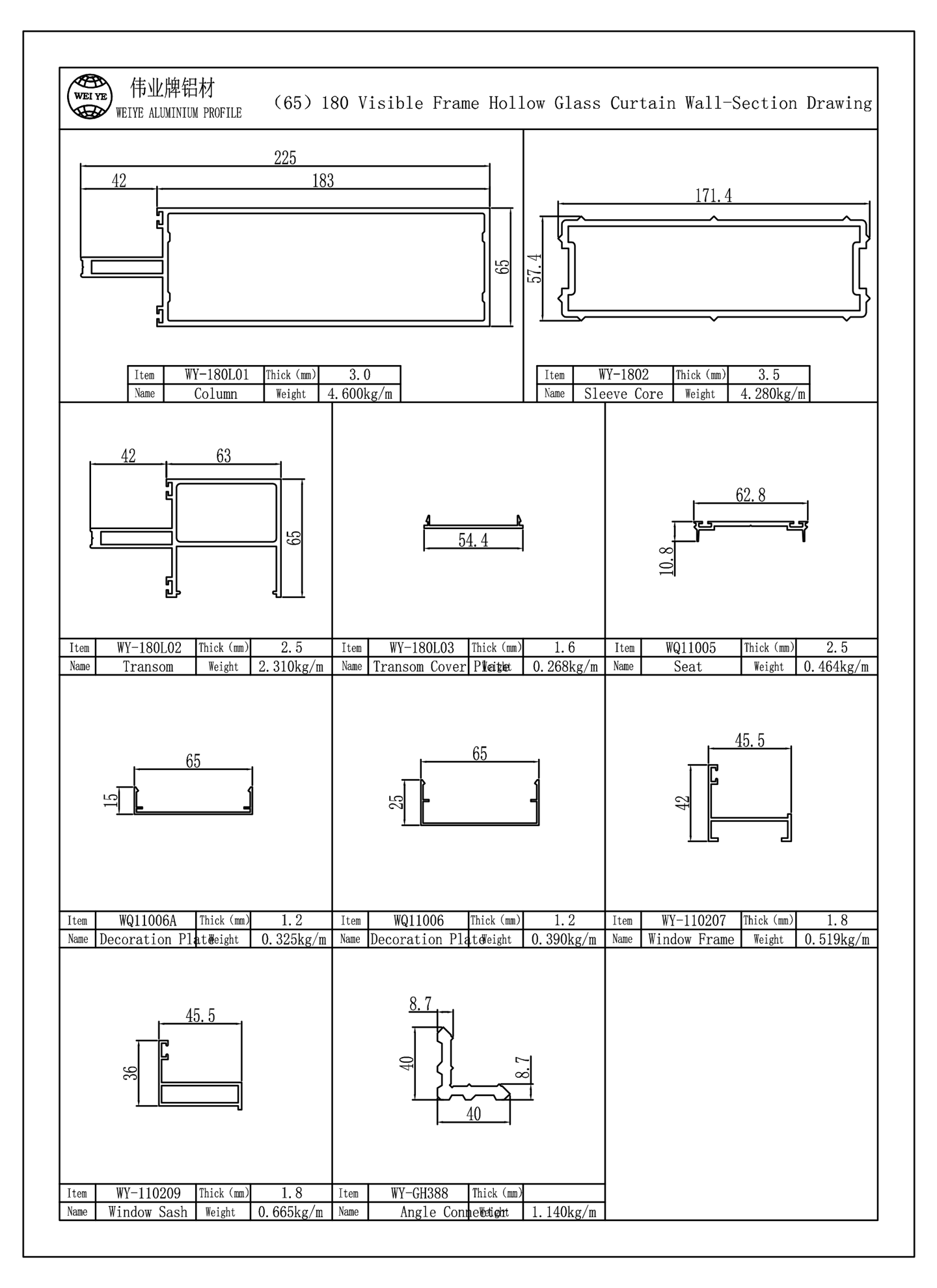 (65)180明框中空幕墙(WY-180L)-模型