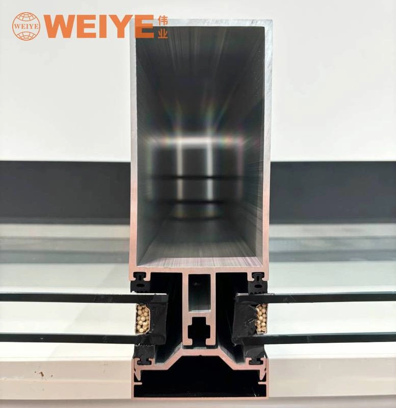 180 Visible Frame Hollow Glass Curtain Wall-Section